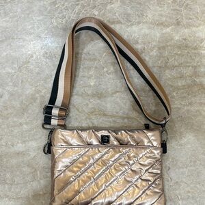 THINK ROYLN Metallic Gold Crossbody Bag